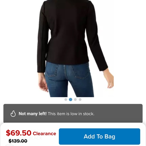 Anne Klein moto Black Quilted Jacket size XS - Picture 4 of 9